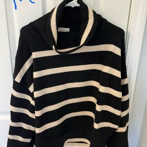 Striped Black and Cream Sweater